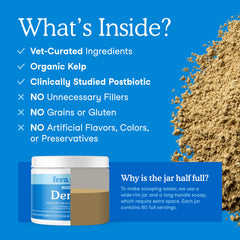 Packaging highlights kelp ingredient in Fera Pets formula.