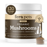 Fera Pets turkey tail mushroom powder for dogs and cats supports immune health.