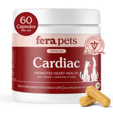 Fera Pets Cardiac Support capsules in a bottle for easy daily dosing.