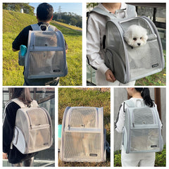 FERMAO top mesh opening allows pets to peek outside during travel