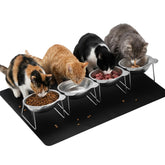 FerroChef elevated cat bowls with a 15° tilt supporting comfortable eating posture