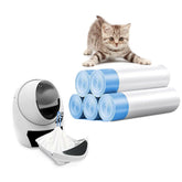 Ferypet 100-pack cat litter bags with drawstring for mess-free disposal.