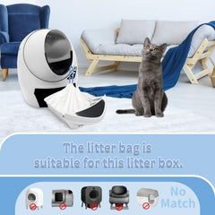 Ferypet Litter-Robot compatible bags fit 3/4 models for easy cleanup.