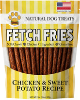 Fetch Fries chicken and sweet potato dog treats pack for tasty protein boost