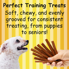 High protein chicken jerky supports active dogs during walks and playtime.