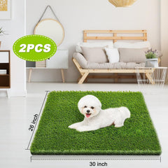 Fezep puppy potty pad material closeup shows durable, realistic turf