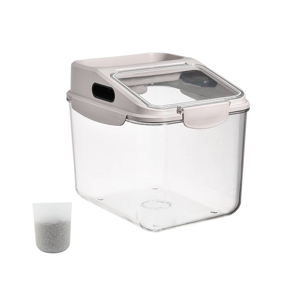 Fhiny 11LB dog food container with large opening door facilitates easy food access