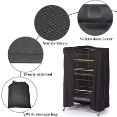 Fhiny Bird Cage Cover top view highlights breathable, waterproof fabric.