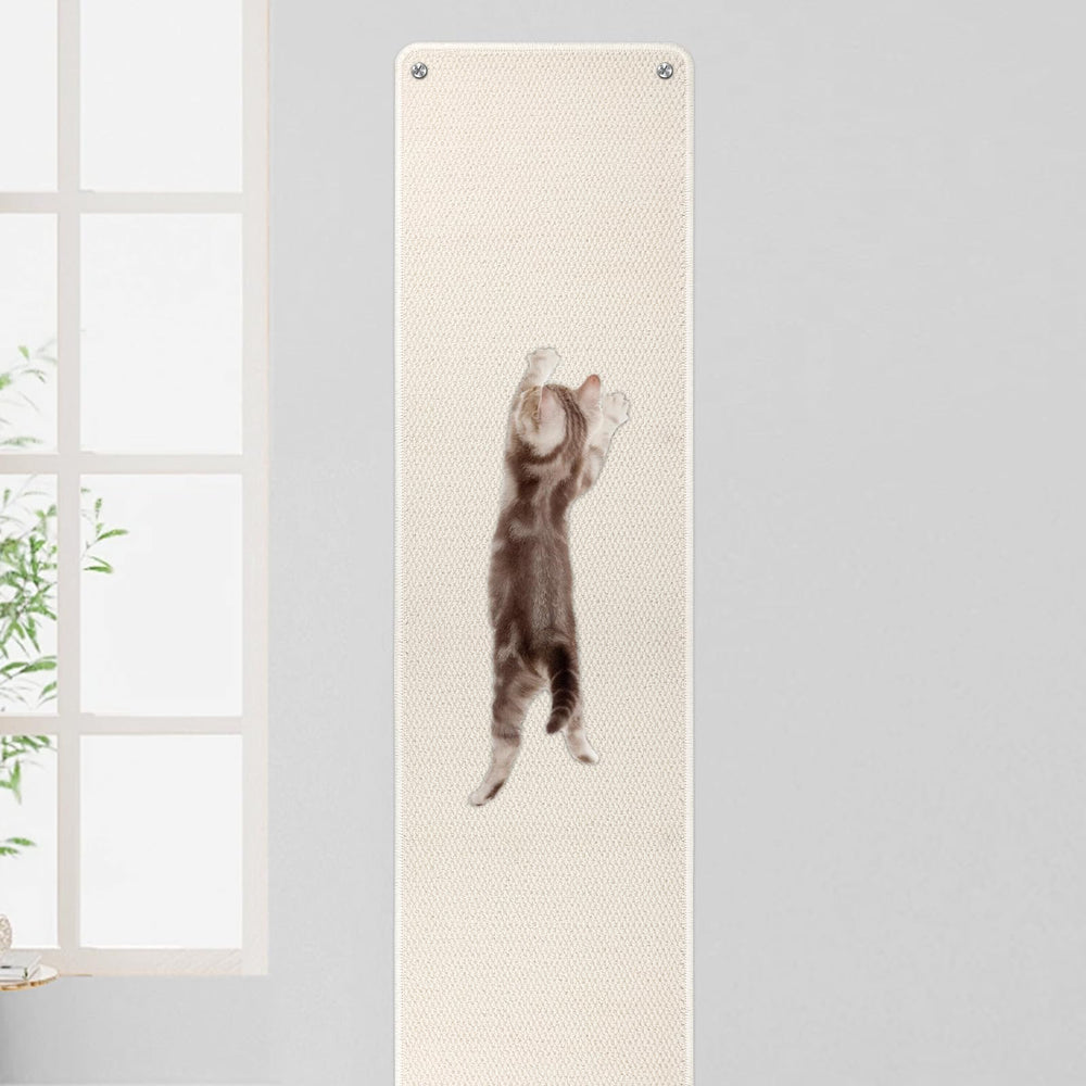FHTONGE 71x15.8 wall scratcher top view offers ample surface for stretching