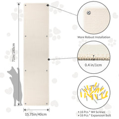 FHTONGE wall scratcher side view highlights flush-to-wall design saves space