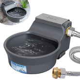 Ficuswin 67oz automatic water dispenser mounted on wall for convenient pet hydration.