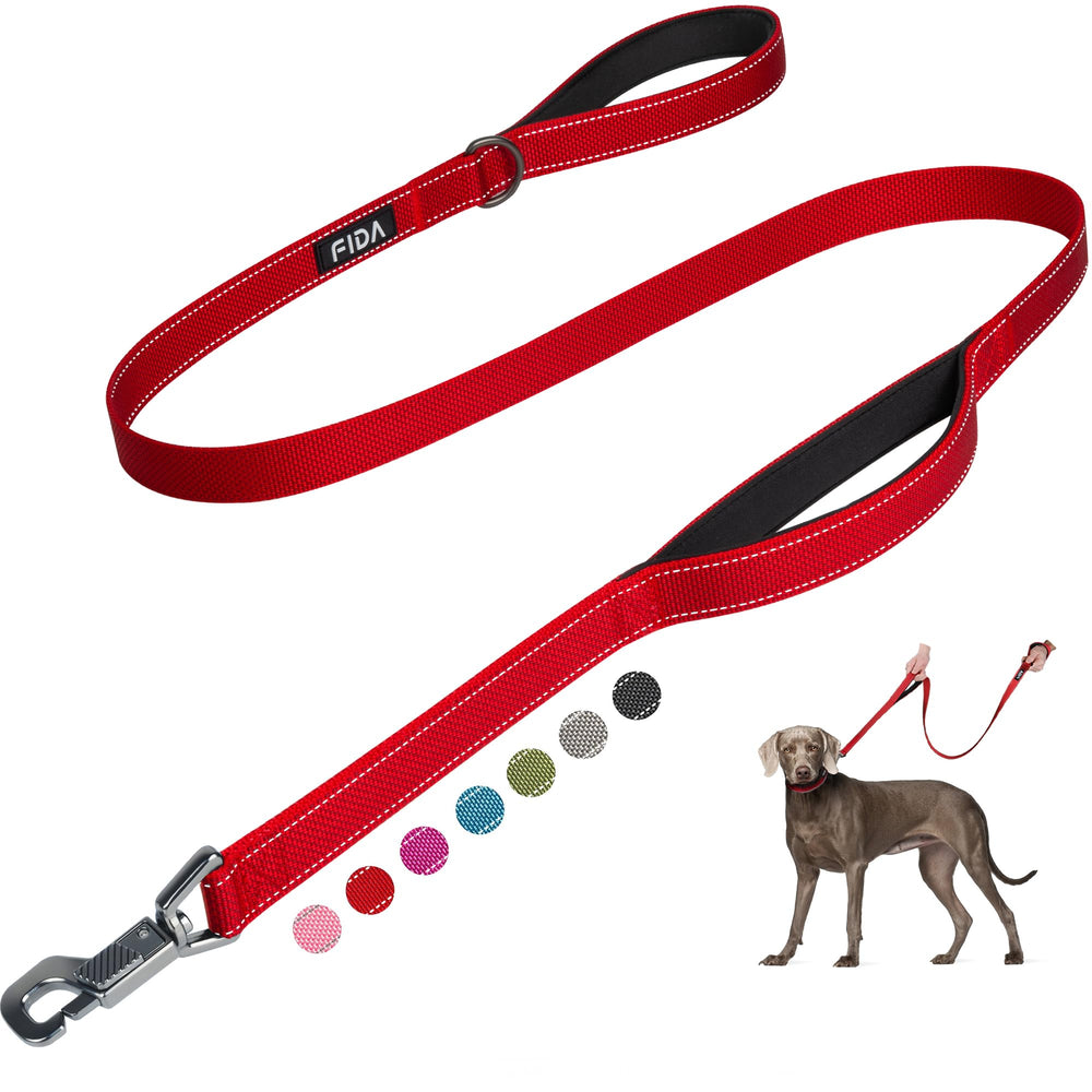 Fida 5ft heavy-duty dog leash with advanced easy hook for quick secure clipping