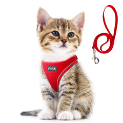 Fida cat harness breathable air mesh for comfortable daily walks