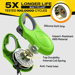Fida leash ergonomic soft handle provides comfortable grip on long strolls.