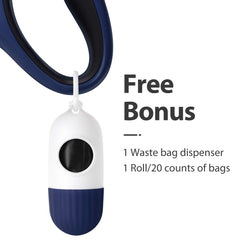 Fida navy blue leash showing anti-slip handle for comfortable walks