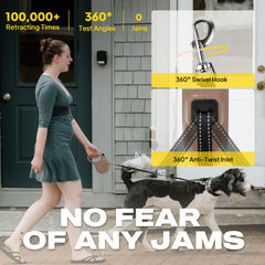 Fida leash with reflective tape for improved night visibility and safety.