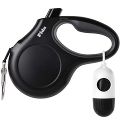 Fida retractable leash with dispenser and poop bags for easy cleanup on walks