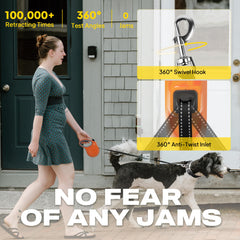 Fida leash with reflective tape increases nighttime visibility for safer strolls.