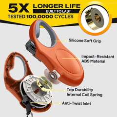 Fida retractable leash reflective cord for night safety