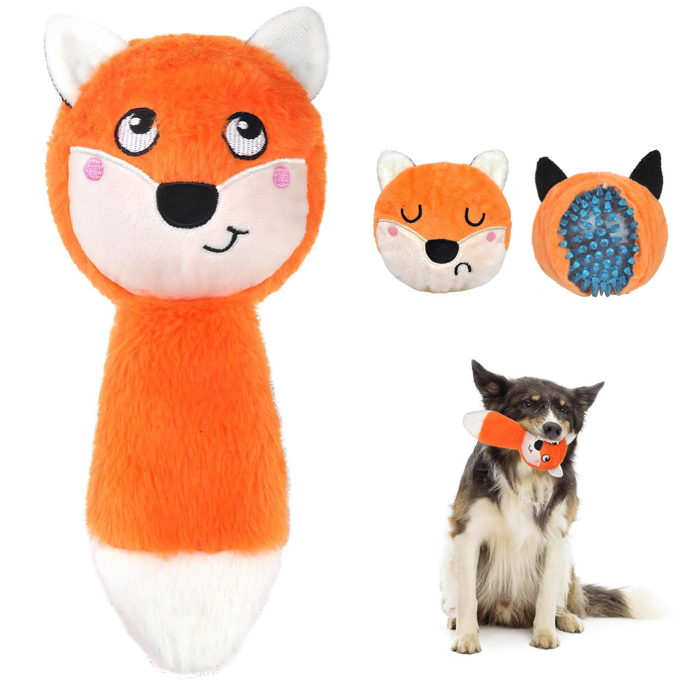 Fida squeaky toy outer crinkle shell for aggressive chewers with engaging texture