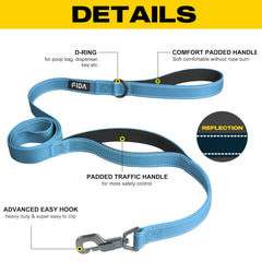 Fida strong nylon leash 1in width for durability during walks
