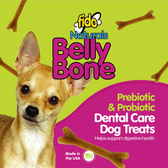 Close-up of three-inch yogurt-flavored chews for small dogs' daily enjoyment and dental benefits.