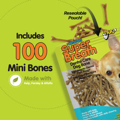 Fido Super Breath uses kelp and parsley for digestion-friendly chews