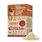 Fidobiotics Good Guts Lil Mutts bottle front for daily probiotic support in small dogs.