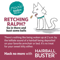 Fidobiotics Hairball Buster probiotic scoop enables easy daily dosing.