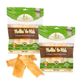 Fieldcrest Farms Nothin' to Hide Flip Chips chicken flavor pack front for long-lasting chew.