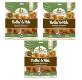 Fieldcrest Farms Nothin to Hide Flip Chips chicken bag front highlights rawhide-free dog treats