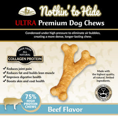 Fieldcrest Farms Nothing to Hide Wish Bone 3in product shot, dental-friendly chewing for small dogs