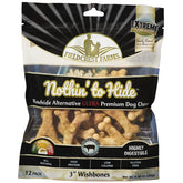 Fieldcrest Farms Nothing to Hide 3'' Wish Bone close-up, digestible chew for small dogs