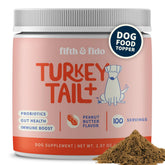 Fifth and Fido turkey tail bottle pour easy daily immune support.