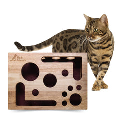 Fig & Friends cat nail file scratch enrichment box cover promotes calm grooming.