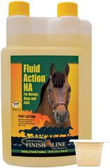 Finish Line Fluid Action HA Joint Therapy label closeup highlights ingredients and usage