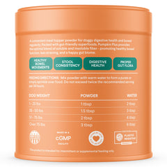 Finn Pumpkin Plus natural ingredients with pumpkin, sweet potato, and apple.