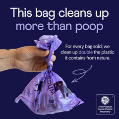 Finn unscented poop bags to keep walks clean with a neutral odor inside.