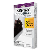 Fiproguard for cats back view ready for monthly flea and tick treatment.