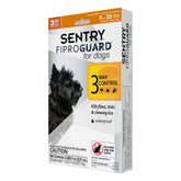 FiproGuard dog topical box shows packaging and a three-month supply for ongoing protection.