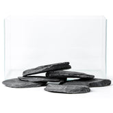 FISCAPE slate rock flat-ledge provides stable ledges for aquatic layouts.