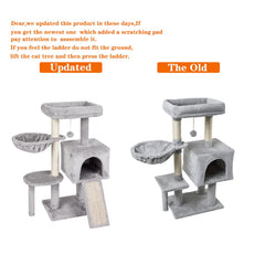 Fish&Nap cat tree soft hammock provides cozy lounging on the structure