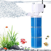 Fishkeeper 4-in-1 filter front view shows compact design for clear water