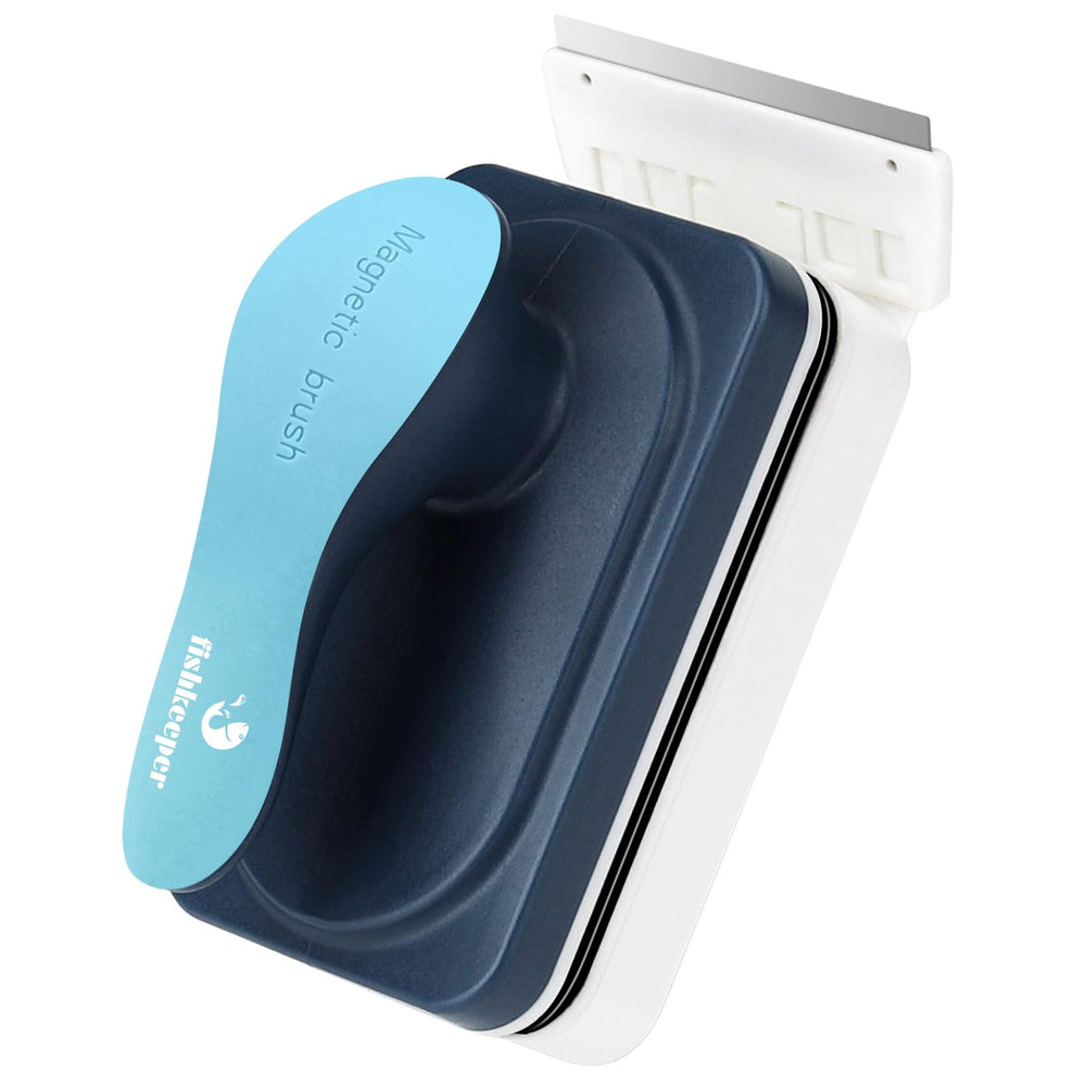 Fishkeeper magnetic cleaner attached to glass for easy inside cleaning