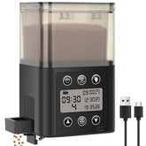 Fishkeeper smart fish feeder LCD display enables precise feeding schedules for your aquarium.