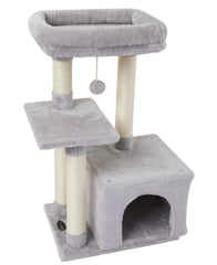 FISH&NAP Cute Cat Tree top platform for elevated viewing and playful exploration.