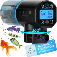 FishNosh automatic feeder front view, compact design for busy days