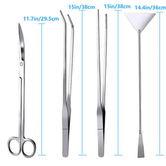 FISTOY 15in curved tweezer enables careful plant repositioning with minimal disturbance.
