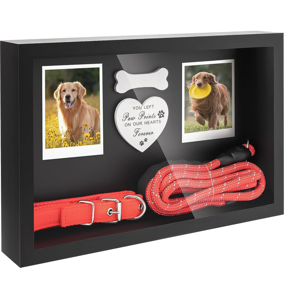 FITWOWFIT dog memorial frame with a 13-inch shadow box for keepsakes and photos.
