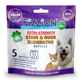 Fizzion pet-stain-odor tablets ready to tackle messes with extra strength.
